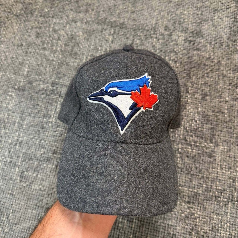 Toronto Blue Jays Baseball Cap Unisex OSFA Charcoal Grey Wool Blend TD Patch